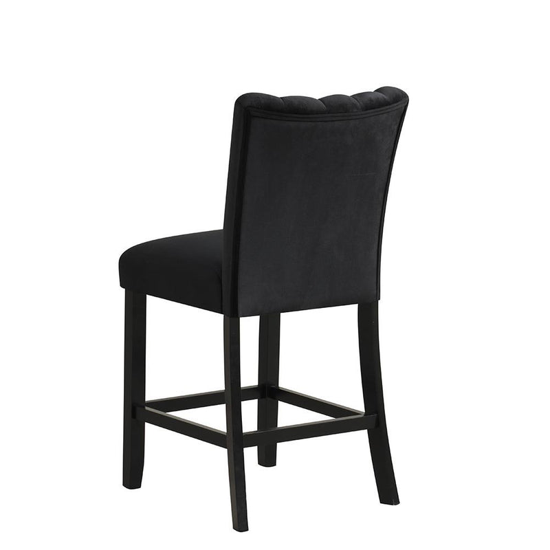 [D527-C] Ayla - Chair (Black, Velvet), VELVET / SOLID RUBBER WOOD, Black Box: 1 of 1 Box of 2 - D527-C