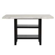 [D527-Table] Ayla - Pub Table (White & Black), MDF / SOLID RUBBER WOOD, WHITE / BLACK Box: 1 of 1 Each - D527-Table