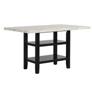 [D527-Table] Ayla - Pub Table (White & Black), MDF / SOLID RUBBER WOOD, WHITE / BLACK Box: 1 of 1 Each - D527-Table