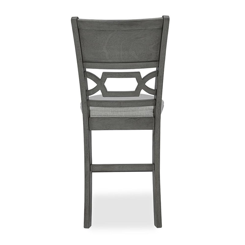 [D530-5PC-Set] Andrea - 5PC Round Pub Set (Gray), MDF, Rubber Wood, Gray Box: 1 of 1 Each - D530-5PC-Set