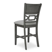 [D530-5PC-Set] Andrea - 5PC Round Pub Set (Gray), MDF, Rubber Wood, Gray Box: 1 of 1 Each - D530-5PC-Set