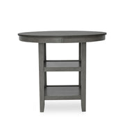 [D530-5PC-Set] Andrea - 5PC Round Pub Set (Gray), MDF, Rubber Wood, Gray Box: 1 of 1 Each - D530-5PC-Set