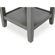 [D530-5PC-Set] Andrea - 5PC Round Pub Set (Gray), MDF, Rubber Wood, Gray Box: 1 of 1 Each - D530-5PC-Set