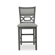 [D530-5PC-Set] Andrea - 5PC Round Pub Set (Gray), MDF, Rubber Wood, Gray Box: 1 of 1 Each - D530-5PC-Set