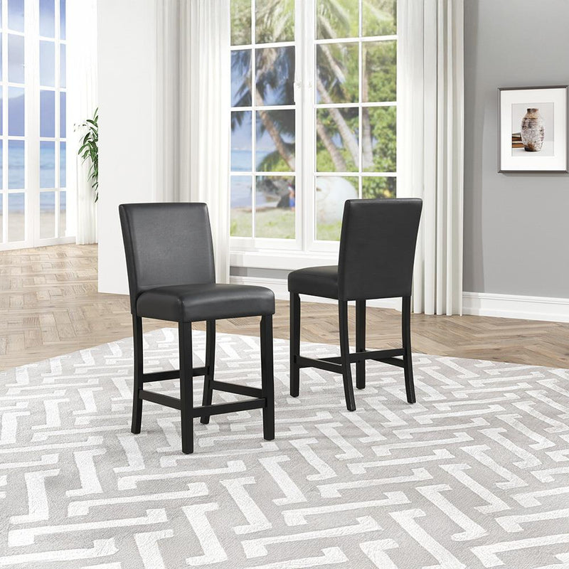 [D536-5PC-Set] Ariana - 5PC Pub Table Set (White & Black), SOLID RUBBER WOOD/ MDF, WHITE / BLACK Box: 1 of 1 Each - D536-5PC-Set