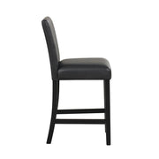 [D536-5PC-Set] Ariana - 5PC Pub Table Set (White & Black), SOLID RUBBER WOOD/ MDF, WHITE / BLACK Box: 1 of 1 Each - D536-5PC-Set