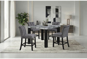 D5473 Bar Table And 6 D06 Bar Stools - D5473BT+D06BS-GRY 7 PC