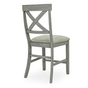 [D574-C] Miral - Pub Chair, Rubber Wood, Fabric, Gray Box: 1 of 1 Box of 2 - D574-C
