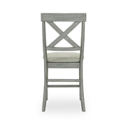 [D574-C] Miral - Pub Chair, Rubber Wood, Fabric, Gray Box: 1 of 1 Box of 2 - D574-C