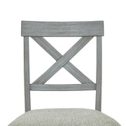 [D574-C] Miral - Pub Chair, Rubber Wood, Fabric, Gray Box: 1 of 1 Box of 2 - D574-C