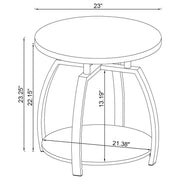 Dacre 2-piece Round Coffee and End Table Set Greige - 720318-S2