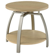 Dacre 2-piece Round Coffee and End Table Set Greige - 720318-S2