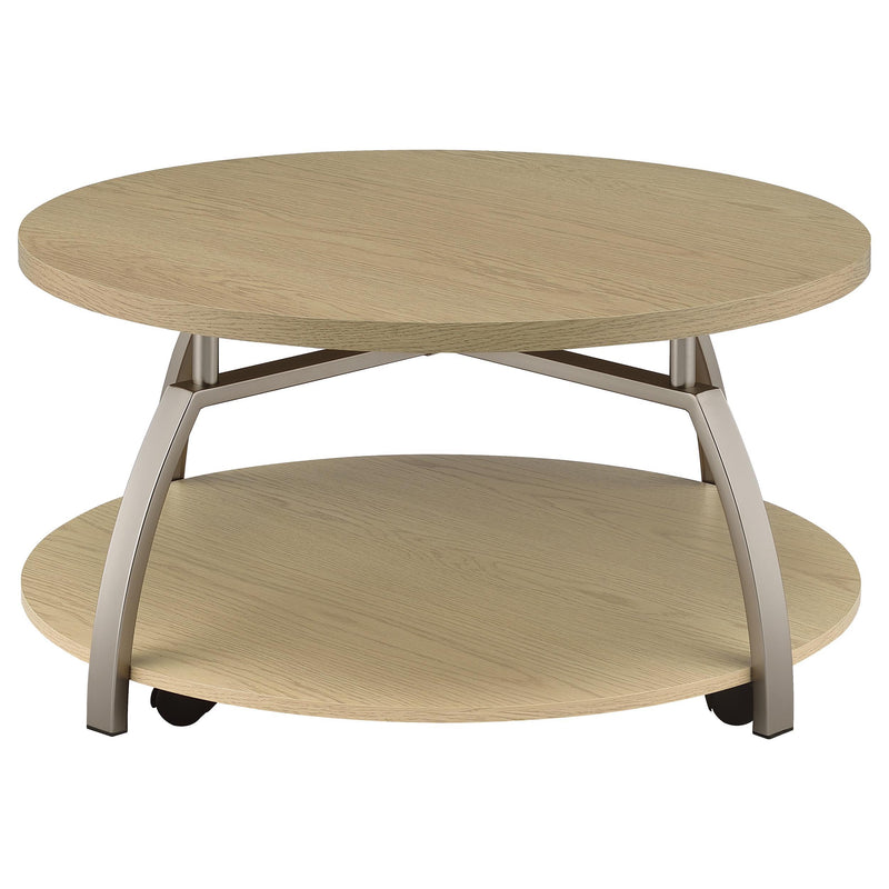 Dacre 3-piece Round Coffee and End Table Set Greige - 720318-S3