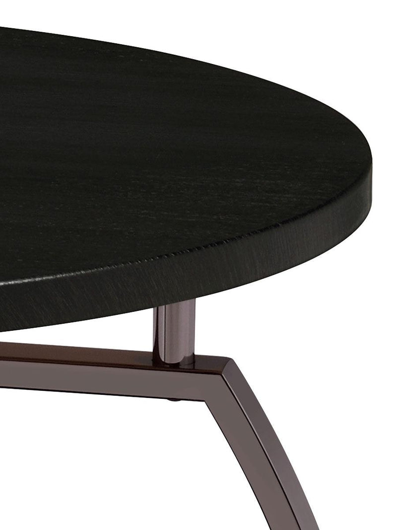 Dacre Round Engineered Wood Top Coffee Table Dark Charcoal - 722208
