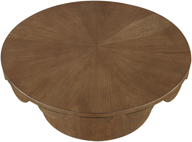 Dahlia Oak Veneer Coffee Table in Brown - 99094Brown-CT