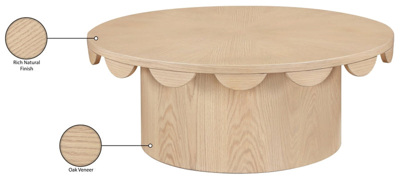 Dahlia Oak Veneer Coffee Table in Natural - 99094Natural-CT