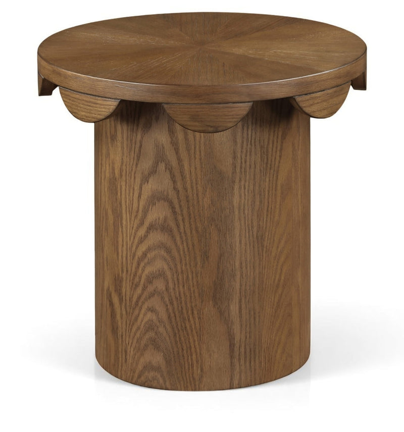 Dahlia Oak Veneer End Table in Brown - 99094Brown-ET