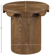 Dahlia Oak Veneer End Table in Brown - 99094Brown-ET