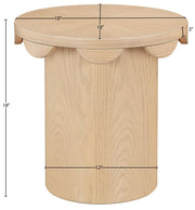 Dahlia Oak Veneer End Table in Natural - 99094Natural-ET
