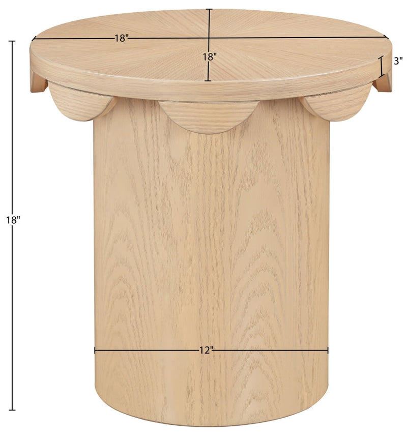 Dahlia Oak Veneer End Table in Natural - 99094Natural-ET