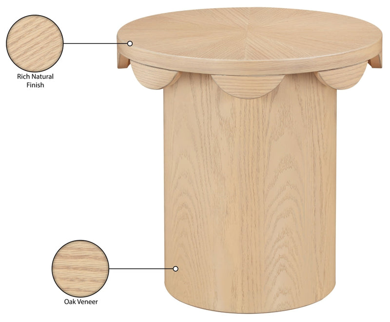 Dahlia Oak Veneer End Table in Natural - 99094Natural-ET