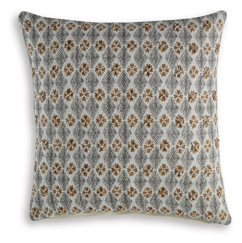 Dainwick White/Gray/Brown Pillow - A1001102P