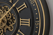 Dairton Black/Gold Finish Wall Clock - A8010385