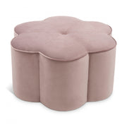 Daisy Velvet Upholstered Ottoman in Pink - 172Pink