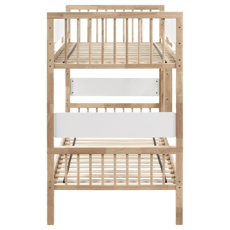 Dakota Wood Twin Over Twin Bunk Bed Natural - 461171