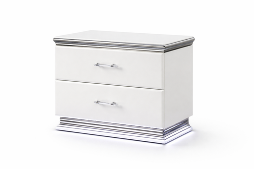 Dalal White Nightstand - DALAL-WH-NS