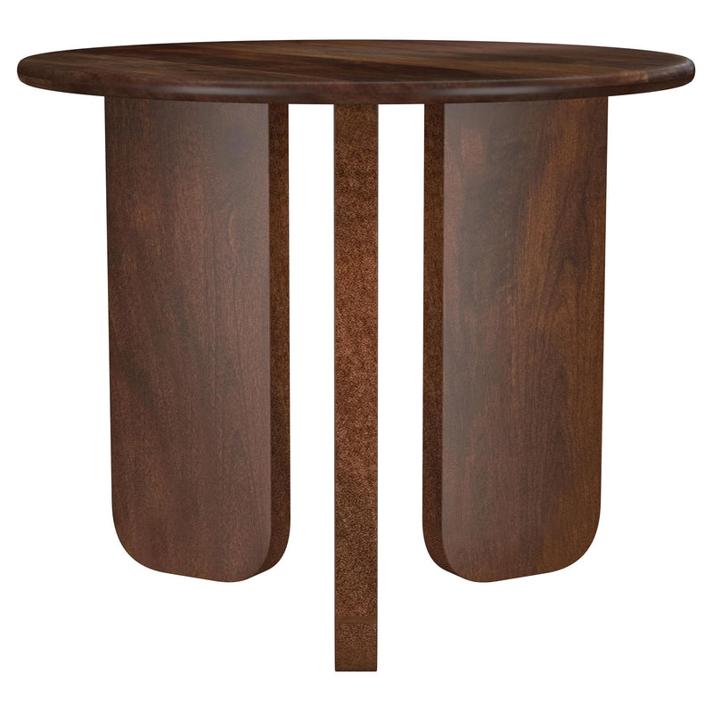 Dale Round Solid Mango Wood Side End Table Brown - 721997
