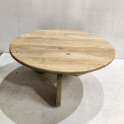 Dale Sculptural Round Solid Mango Wood Coffee Table Natural Mango - 722548