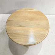 Dale Sculptural Round Solid Mango Wood End Table Natural Mango - 722547