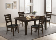 Dalila 5-piece Rectangular Dining Table Set Cappuccino - 102721-S5