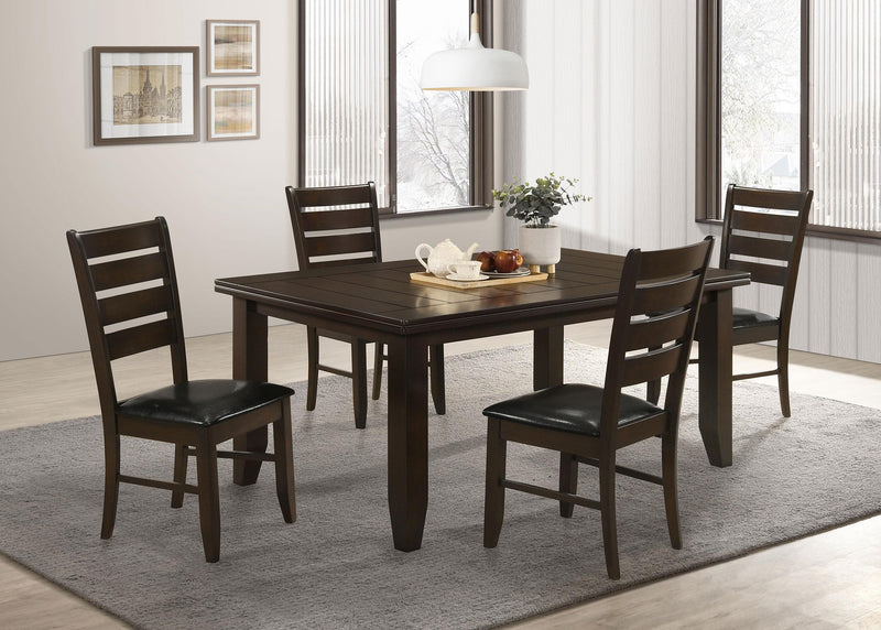 Dalila 5-piece Rectangular Dining Table Set Cappuccino - 102721-S5