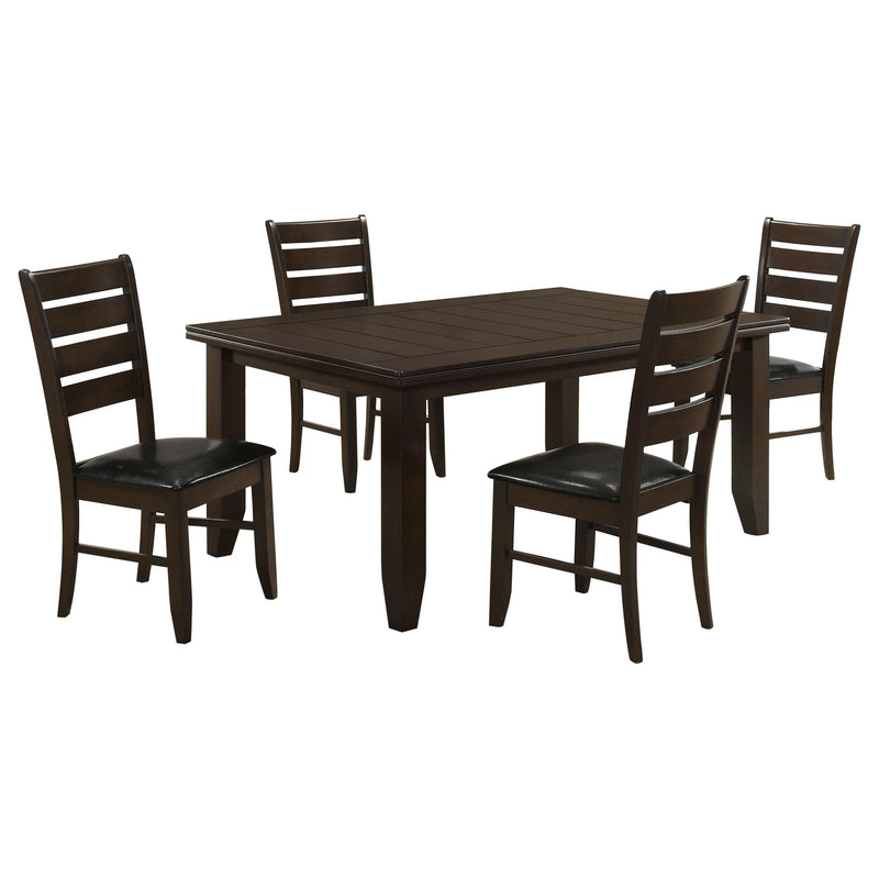 Dalila 5-piece Rectangular Dining Table Set Cappuccino - 102721-S5
