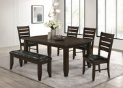Dalila 6-piece Rectangular Dining Table Set Cappuccino - 102721-S6