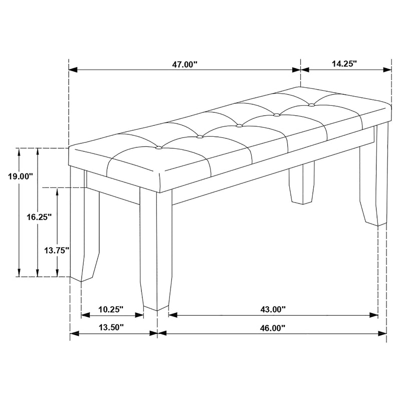 Dalila 6-piece Rectangular Dining Table Set Cappuccino - 102721-S6