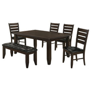 Dalila 6-piece Rectangular Dining Table Set Cappuccino - 102721-S6