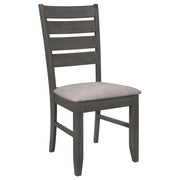 Dalila 6-piece Rectangular Dining Table Set Dark Grey - 102721GRY-S6