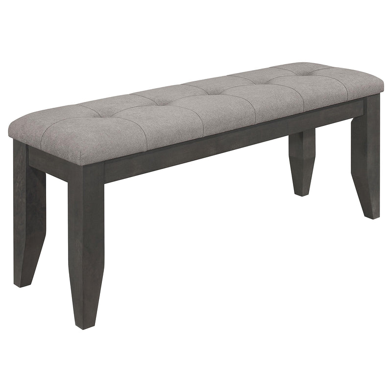 Dalila Fabric Upholstered Wood Dining Bench Dark Grey - 102723GRY