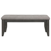 Dalila Fabric Upholstered Wood Dining Bench Dark Grey - 102723GRY