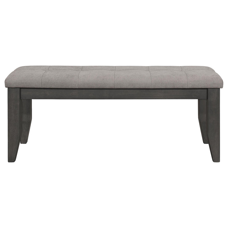 Dalila Fabric Upholstered Wood Dining Bench Dark Grey - 102723GRY