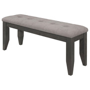 Dalila Fabric Upholstered Wood Dining Bench Dark Grey - 102723GRY