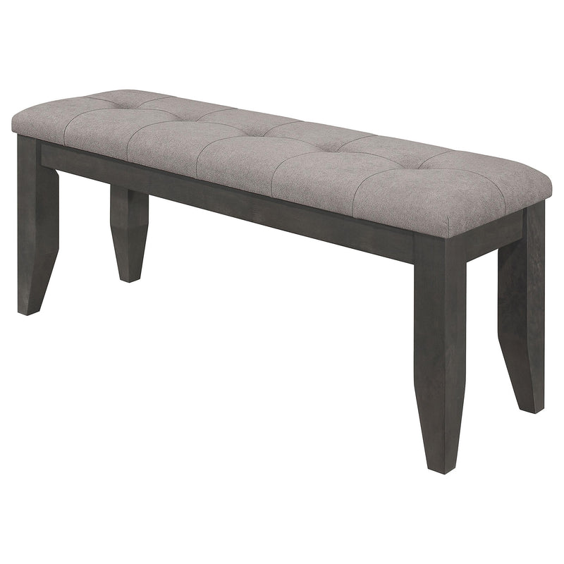 Dalila Fabric Upholstered Wood Dining Bench Dark Grey - 102723GRY