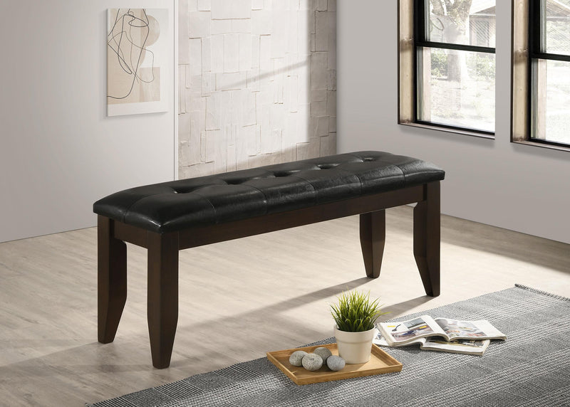 Dalila Leatherette Upholstered Wood Dining Bench Cappuccino - 102723