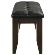 Dalila Leatherette Upholstered Wood Dining Bench Cappuccino - 102723