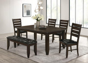 Dalila Leatherette Upholstered Wood Dining Bench Cappuccino - 102723
