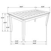 Dalila Rectangular 66-inch Wood Dining Table Cappuccino - 102721