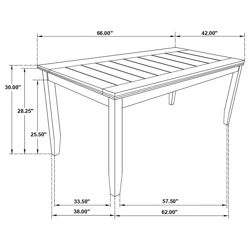 Dalila Rectangular 66-inch Wood Dining Table Cappuccino - 102721